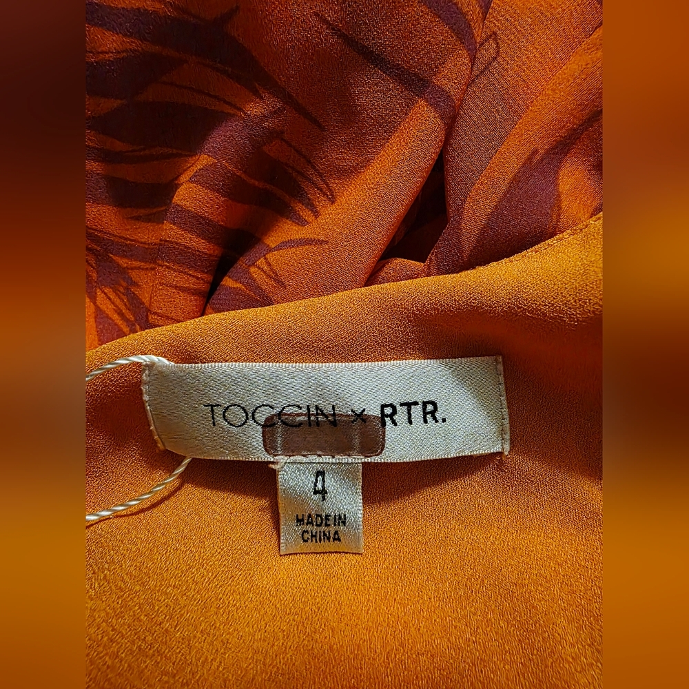 Toccin V-Neck Long Sleeve Maxi Dress- Size 4- NWT(not original tag)🧡 - Picture 9 of 9